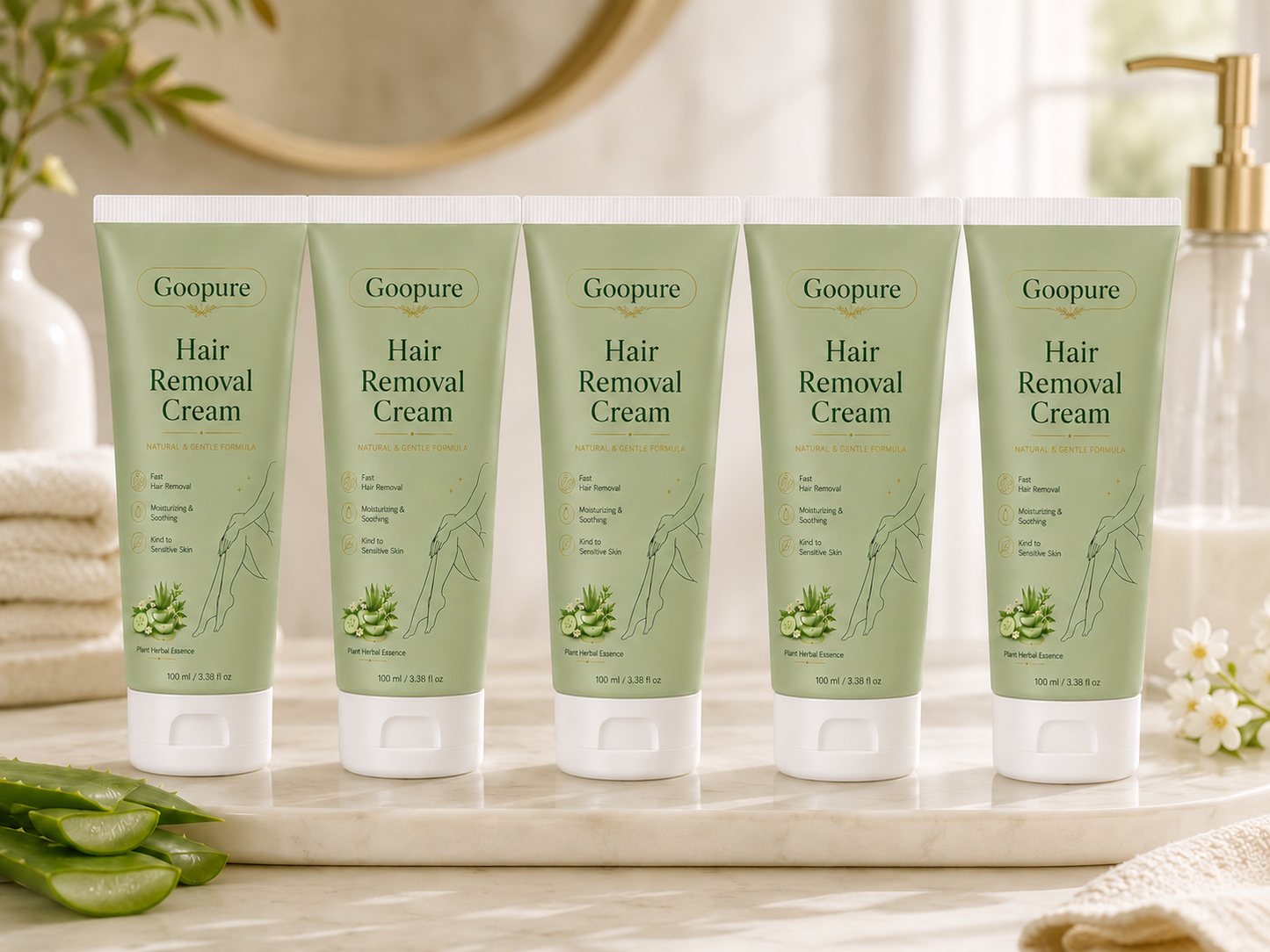 Goopure™ Natural Gentle Hair Removal Cream | For Women & Men, Sensitive Skin