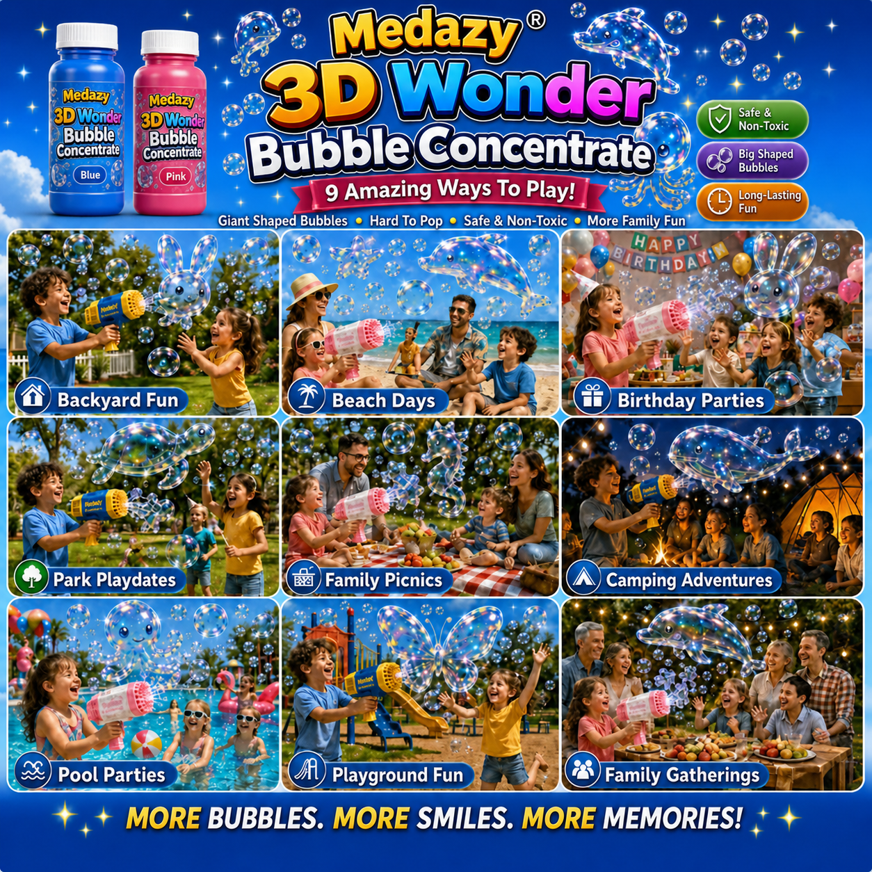 Medazy® Super 3D Wonder Bubble Concentrate —— Animal & Ocean Fantasy Theme
