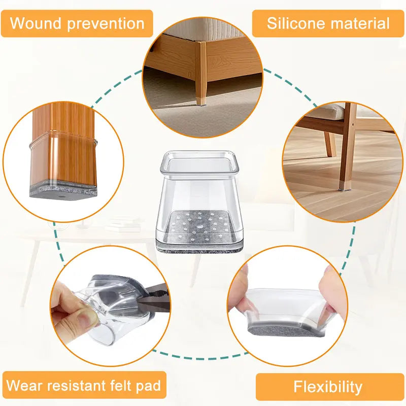 Square Chair Leg Floor Protectors