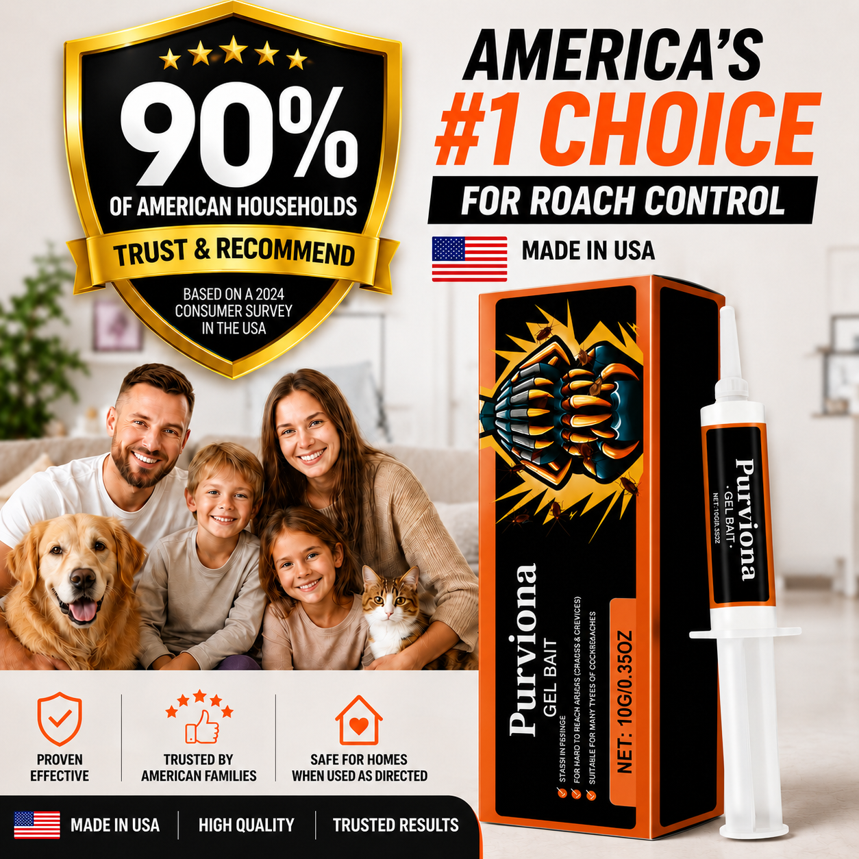💥2026 Upgraded Formula] Professional Cockroach Gel Bait – Eliminates Entire Nest