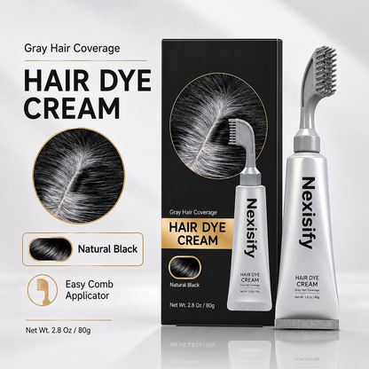 Unisex Grey Coverage Hair Dye with Hair Care