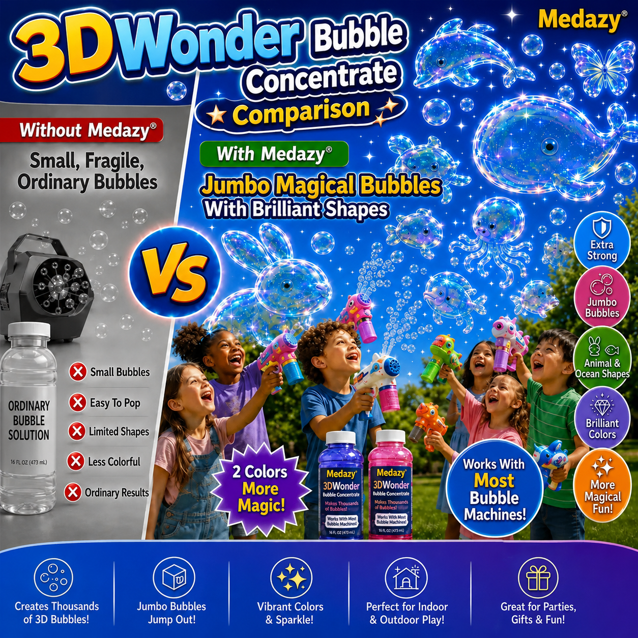 Medazy® Super 3D Wonder Bubble Concentrate —— Animal & Ocean Fantasy Theme