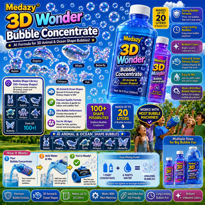 Medazy® Super 3D Wonder Bubble Concentrate —— Animal & Ocean Fantasy Theme