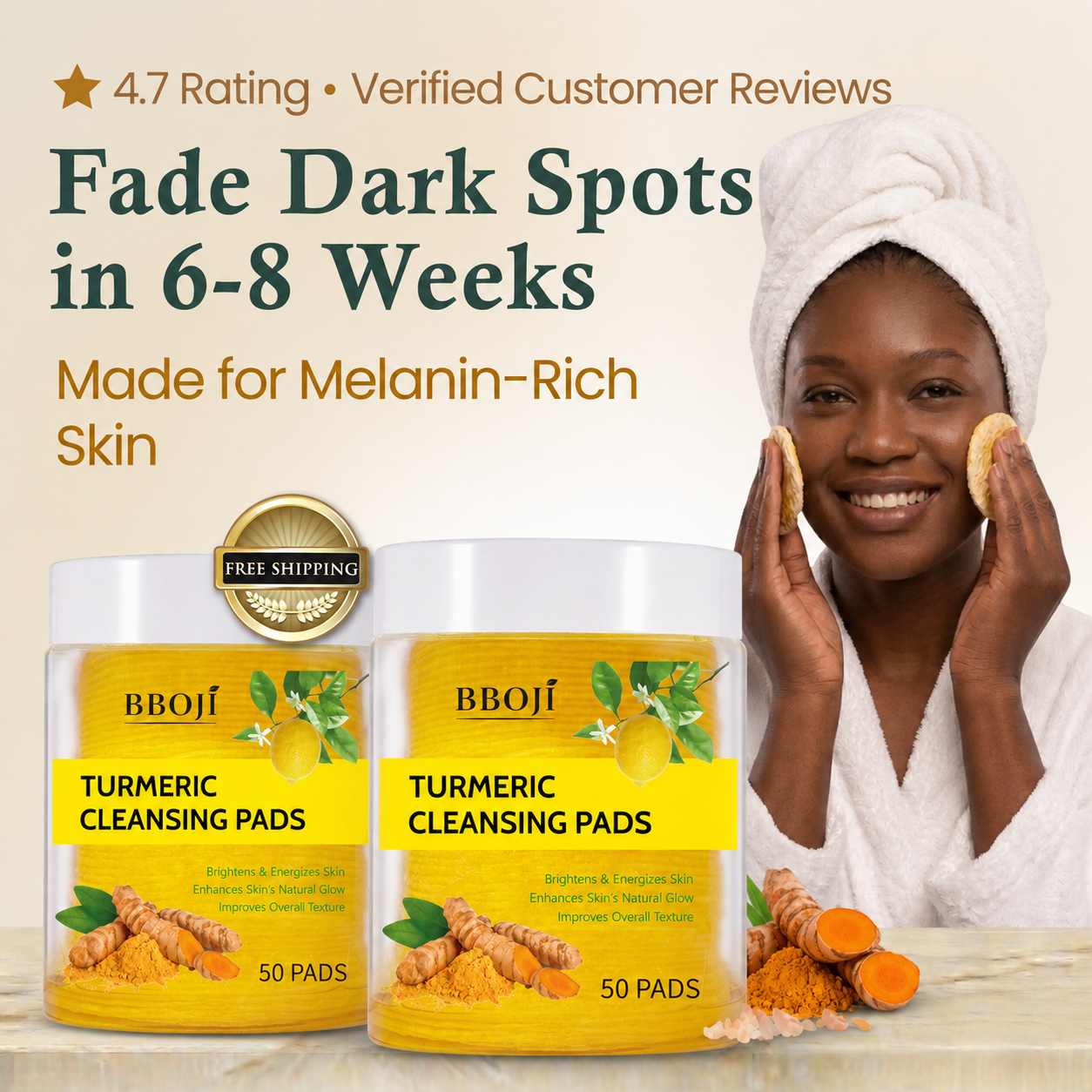 BBOJI Turmeric Kojic Acid Cleansing Pads