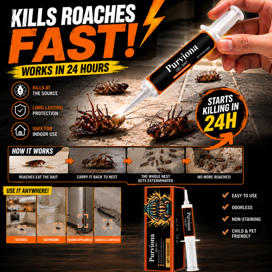 💥2026 Upgraded Formula] Professional Cockroach Gel Bait – Eliminates Entire Nest