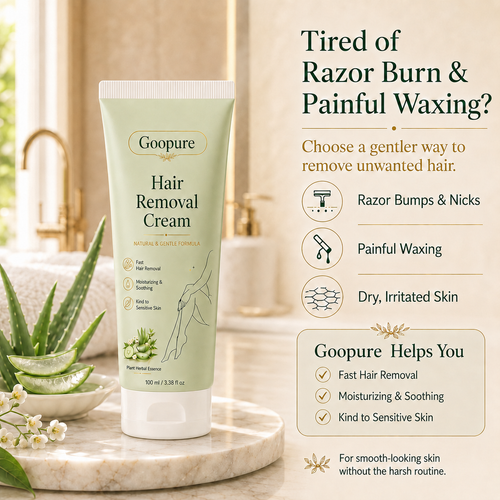 Goopure™ Natural Gentle Hair Removal Cream | For Women & Men, Sensitive Skin
