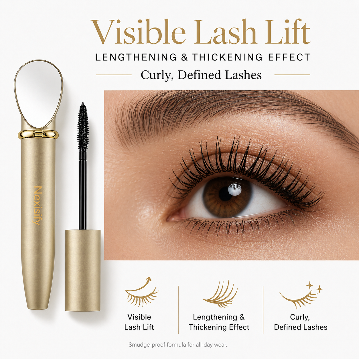 Waterproof Fiber Mascara- Longer, Fuller Lasheswith Zero Clumps