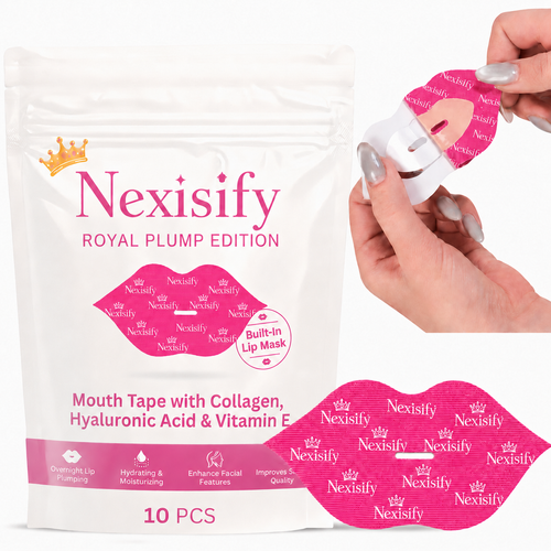 💋 Cleangearco Royal Plump Lip Tape — Buy 1 Get 1 Free Sale ✨ Hydrating Collagen Mouth Tape