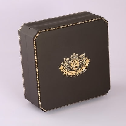 Enamel glazed diamond studded metal letters Barbie pink lipstick rotatable pendant necklace