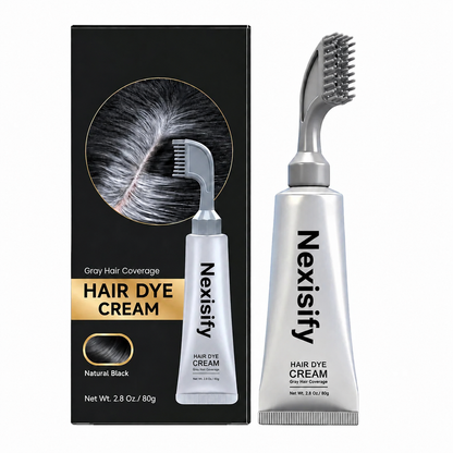 Unisex Grey Coverage Hair Dye with Hair Care