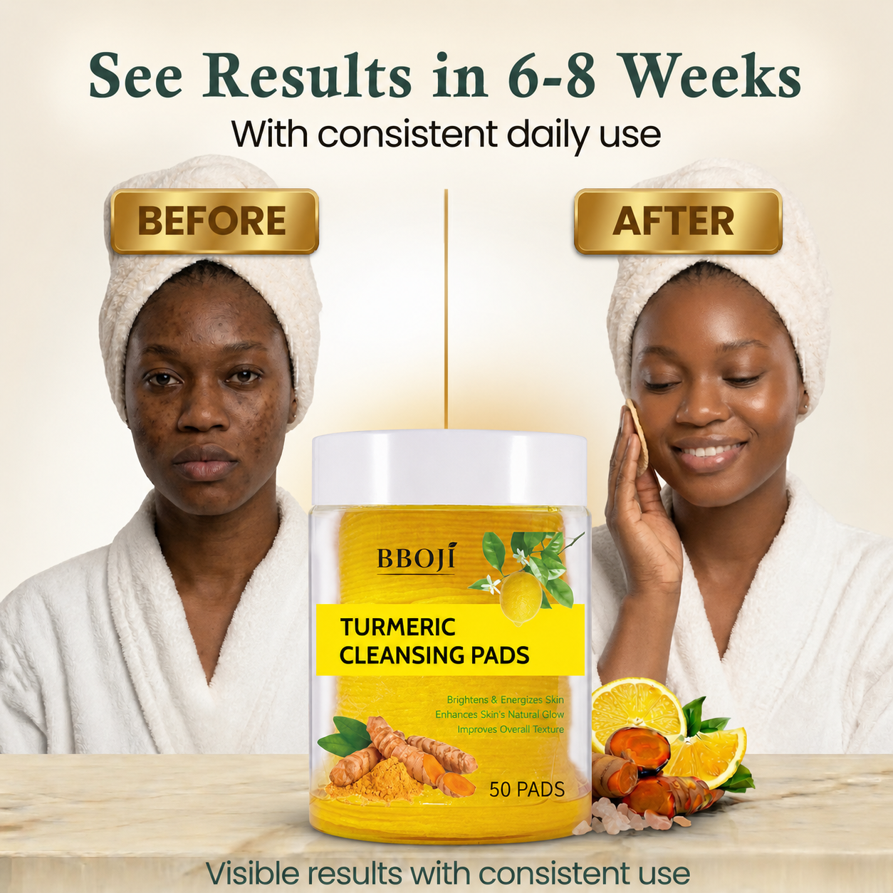 BBOJI Turmeric Kojic Acid Cleansing Pads