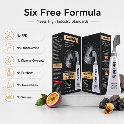 Unisex Grey Coverage Hair Dye with Hair Care