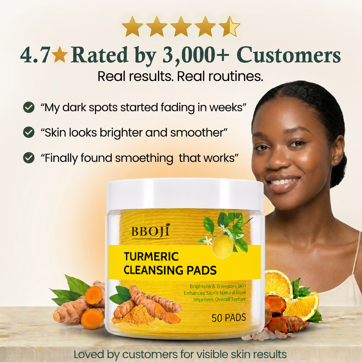 BBOJI Turmeric Kojic Acid Cleansing Pads