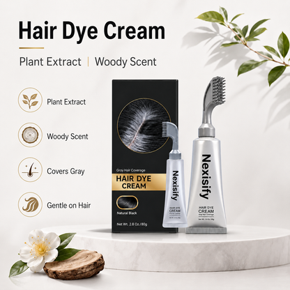 Unisex Grey Coverage Hair Dye with Hair Care